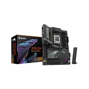 Gigabyte X870A-ELITE-WF7ICE X870 AORUS ELITE WIFI7 ICE 8200MHz OC DDR5 AM5 M.2 HDMI DP ATX Anakart
