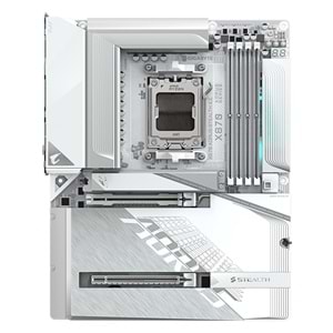 Gigabyte X870-A-STEALTH-ICE X870-A-STEALTH-ICE 8200MHz OC DDR5 AM5 M.2 HDMI DisplayPort ATX Anakart