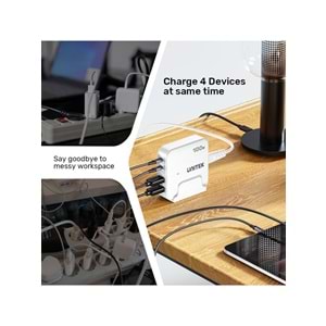 Unitek 100W Masaüstü GAN Şarjİstasyon Beyaz (P1229AWH)