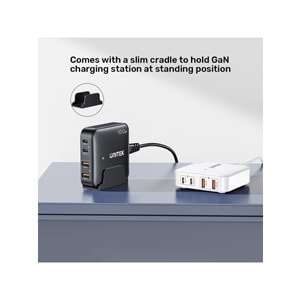 Unitek 100W Masaüstü GAN Şarjİstasyon Beyaz (P1229AWH)