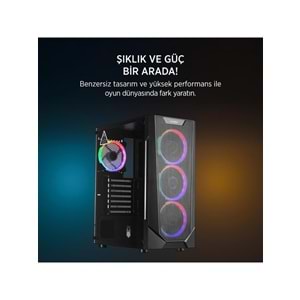 JAMES DONKEY HELIX H800 4XRBW ATX 550W Gaming Kasa