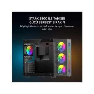 JAMES DONKEY STARK S800 4X ARGB BLACK Kasa 750W