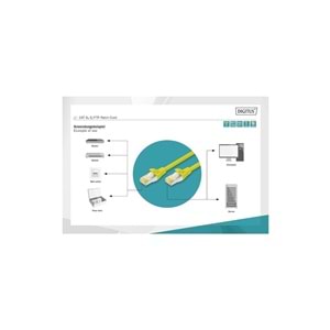 Digitus Zırhlı Patch Kablo Cat6A Sarı (0,25m)