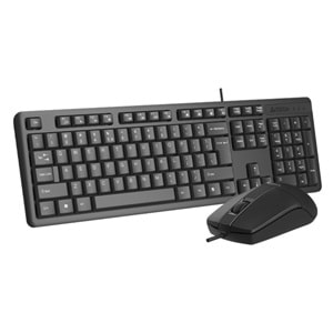 A4 Tech KR-3330S Q USB FN-Multimedya Klavye+ Silent Mouse Siyah