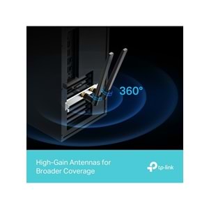 Tp-Link Archer TX55E AX3000 Dual Band Wi-Fi 6 Bluetooth PCI Express Adaptör
