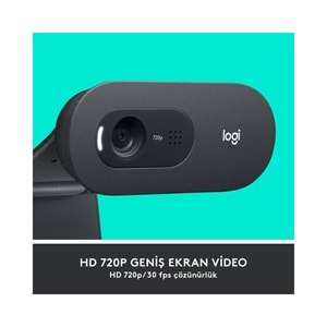Logitech C505 HD Mikrofonlu Webcam Siyah 960-001364