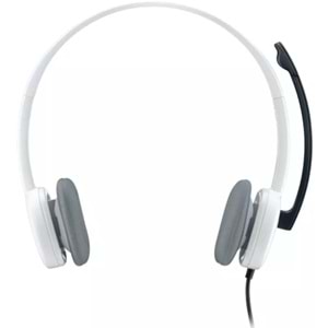Logitech H150 Beyaz Mikrofonlu Kablolu Stereo Kulaklık 981-000350