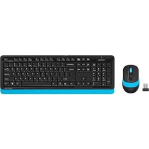 A4 Tech FG1010 2.4G FN-Multimedya Q Klavye+Optik Mouse 2000D Kablosuz Mavi USB