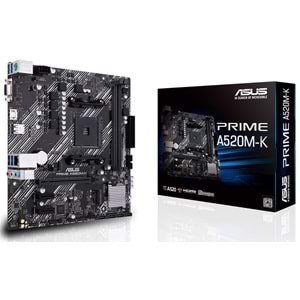 Asus Prime A520M-K AMD A520 DDR4 USB3.2 HDMIVGA PCI 3.0 AM4 Anakart
