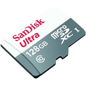 Sandisk 128 GB Ultra mSDXC 80MB/s Class 10 UHS-I Micro SD Hafıza Kartı SDSQUNR-128G-GN6MN