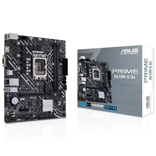 Asus Prime H610M K D4 ARGB 1700P HDMI Anakart