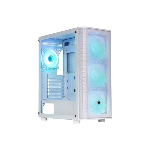Frisby 650W 80+ Mesh Gaming (BEYAZ) Kasa USB3.0 (ARGB Fan)(CM-106)