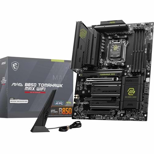 MSI MAG B850 TOMAHAWK MAX WIFI DDR5 8400MT/S 1XHDMI 4XM.2 ATX AM5 (AMD AM5 9000/8000/7000 Uyumlu)