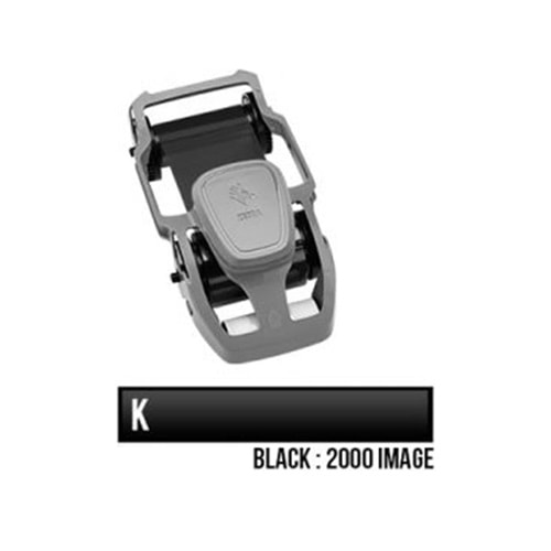 Zebra 800300-301 ZC100/ZC300 Uyumlu Tek Yüz 2000 Baskı Siyah Ribon
