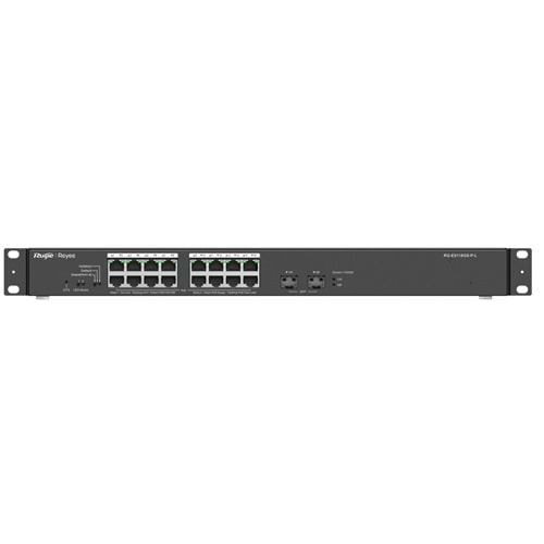Ruijie Reyee RG-ES118GS-PL 16-Port Gigabit+2X1GB SFP Uplink Rackmount 247W Poe