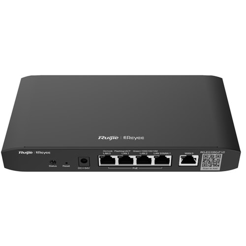 Ruijie Reyee RG-EG105G-P V2 5-Port Gigabit Cloud 54W Poe Router (Yönetilebilir)