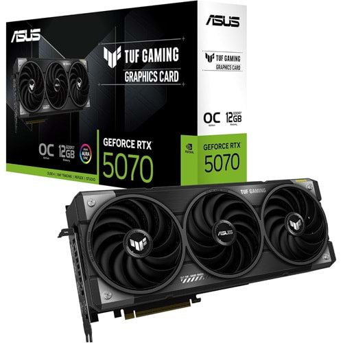 Asus TUF-RTX5070-O12G-Gaming 12GB 192Bit GDDR7 DP/HDMI PCI 5.0 Ekran Kart