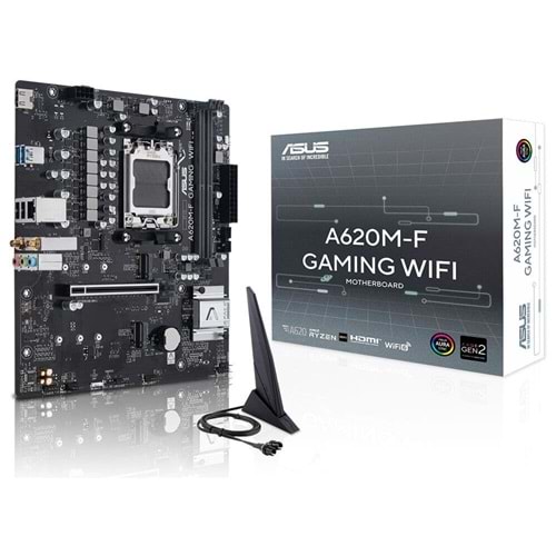 Asus A620M-F Gaming WIFI AMD A620 DDR5 USB3.2 M.2 HDMI PCI 4.0 AM5 Anakart