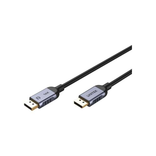 UNITEK DisplayPort 2.1 Kablosu 1.5 Metre – 16K@60Hz, %100 Bakır – C1626GY01-1.5M