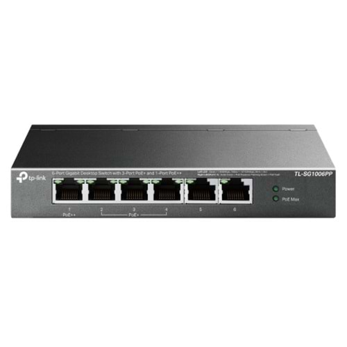 Tp-Link TL-SG1006PP 6-Port Gig Deskt Switch wth 3-Port PoE+ and 1-Port PoE++ 64W