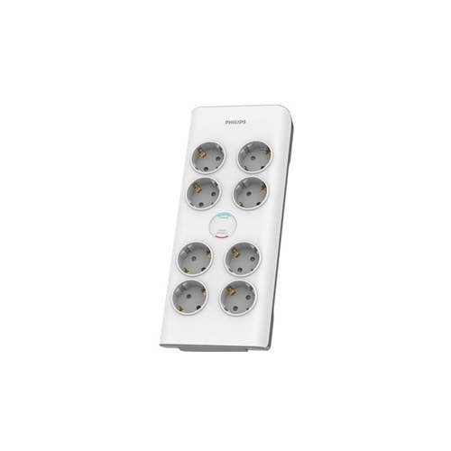 Philips SPN7080WA/62 8 Soket Akım Korumalı Priz 900 Joules 2Mt Örgülü Kablo (Beyaz)