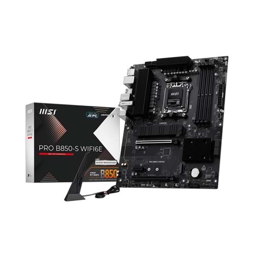 MSI PRO B850-S WIFI6E DDR5 8200MT/S 1XHDMI 1XDP 2XM.2 AM5 ATX