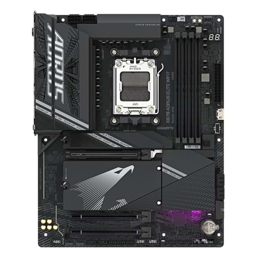 Gigabyte X870A-ELITE-WF7ICE X870 AORUS ELITE WIFI7 ICE 8200MHz OC DDR5 AM5 M.2 HDMI DP ATX Anakart
