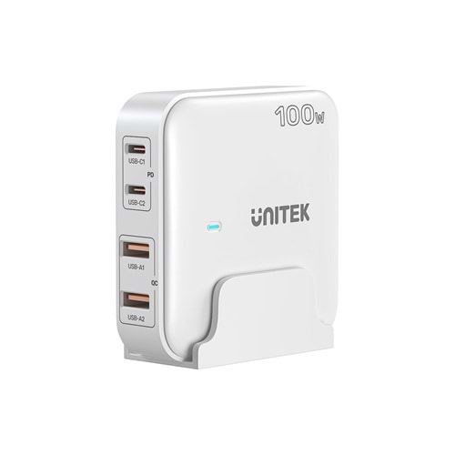 Unitek 100W Masaüstü GAN Şarjİstasyon Beyaz (P1229AWH)