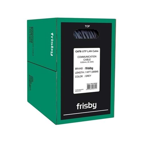Frisby Cat6 Gri CCA Data Kablo (305m) (FNW-CAT622)