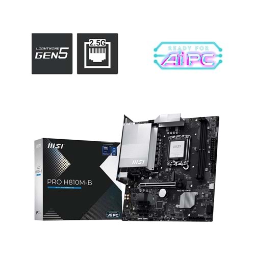 MSI PRO H810M-E DDR5 1851P Hdmi Dp