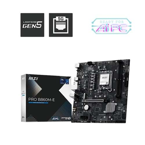 MSI PRO B860M-E D5 1851P Hdmi Dp 5G-LAN