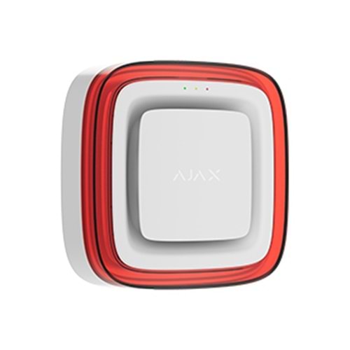 AJAX EN54 FireProtect (Sounder/VAD) Jeweller Kablosuz Flaşörlü Siren Beyaz