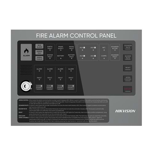 Hikvision HF-C104 4 Zone EN54 Konvansiyonel Yangın Alarm Paneli