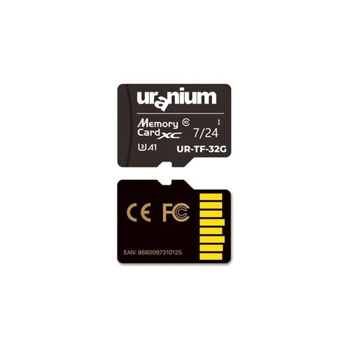 Uranium 32GB Micro SD U3 7/24 Surveillance 100/40Mbps (UR-TF-32G) (3YılGaranti)