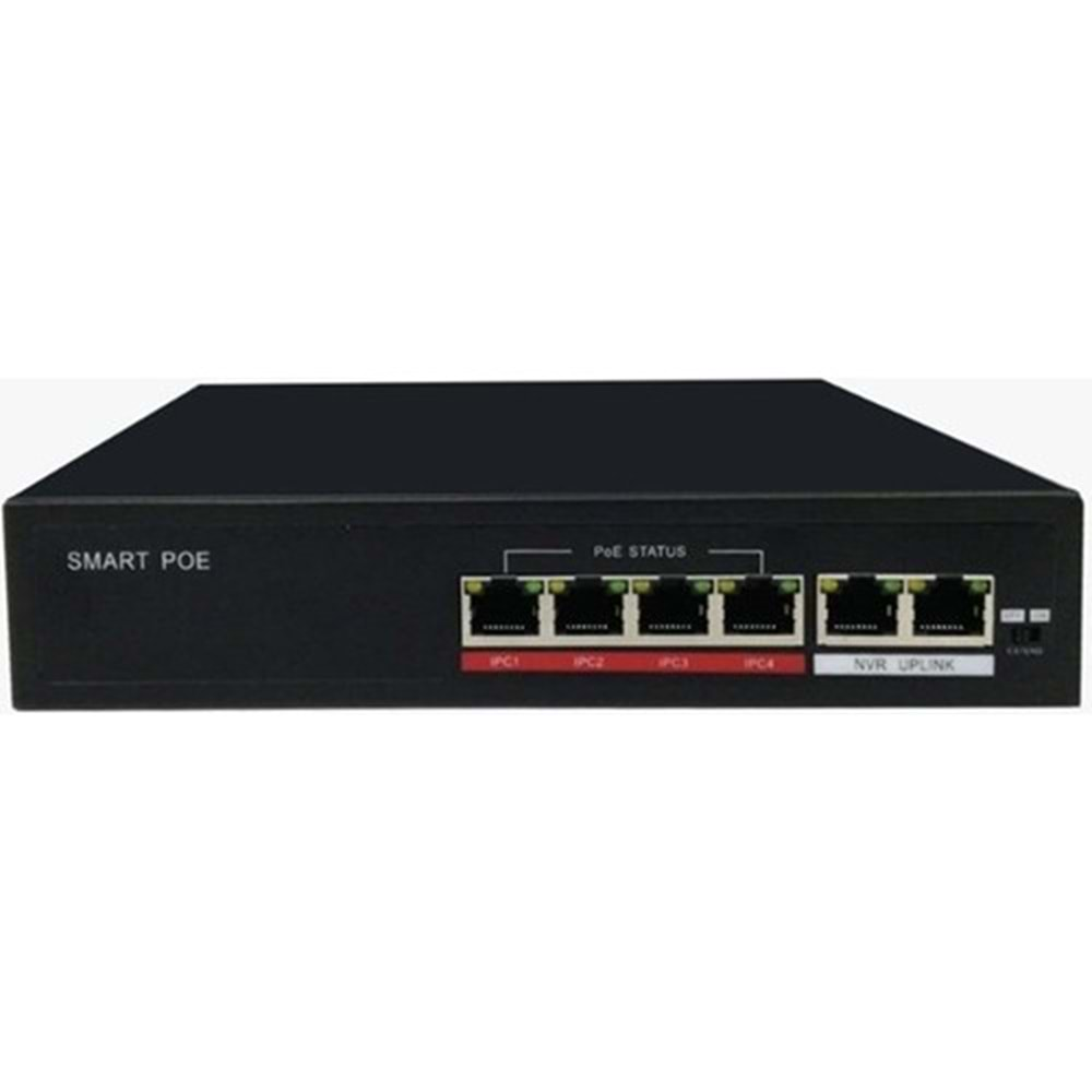 Uranium POE-4002-48W 4 PORT 10/100 + 2 PORT 10/100 RJ45 Uplink Poe Switch