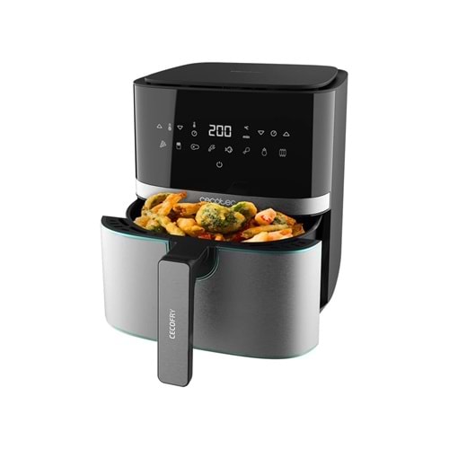 Cecotec CecoFry 5500 Pro, 5.5L Air Fryer XL, 1700 W, PerfectCook Teknolojisi, 8 Pişirme Modu