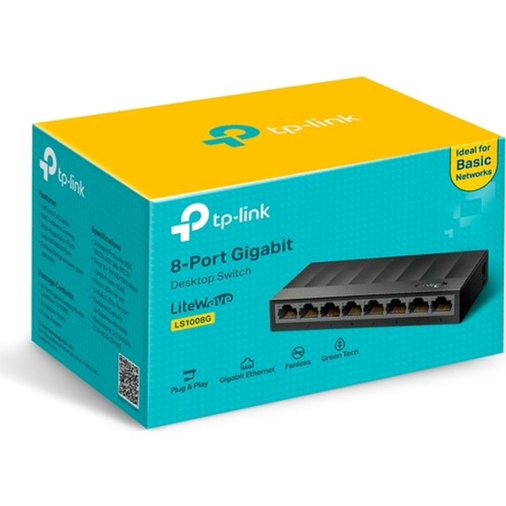 TP-Link LS1008G 8 Port 10/100/1000Mbps Desktop Switch