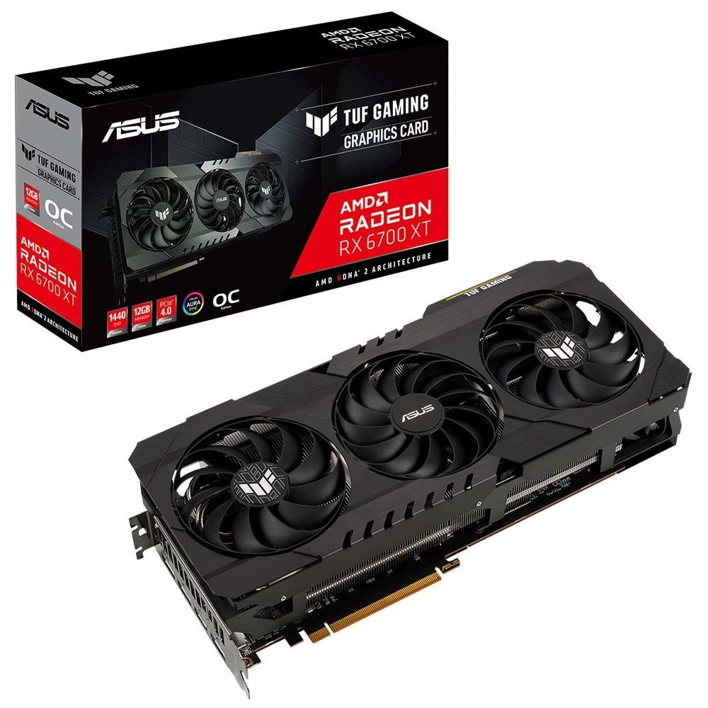 Asus TUF-RX6700XT-O12G-GAMING 12GB 192Bit GDDR6 DP/HDMI PCI 4.0 Ekran Kartı