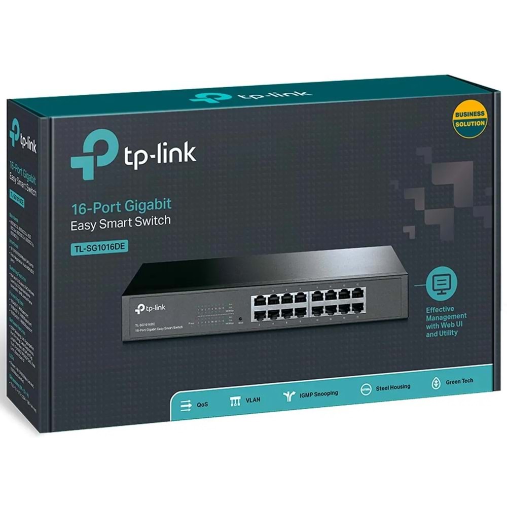 TP-Link TL-SG1016DE 16 Port 10/100/1000Mbps Rackmount Easy Smart Switch
