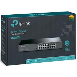 TP-Link TL-SG1016DE 16 Port 10/100/1000Mbps Rackmount Easy Smart Switch