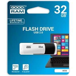 Goodram 32 GB UCO2 Siyah-Beyaz USB 2.0 UCO2-0320KWR11