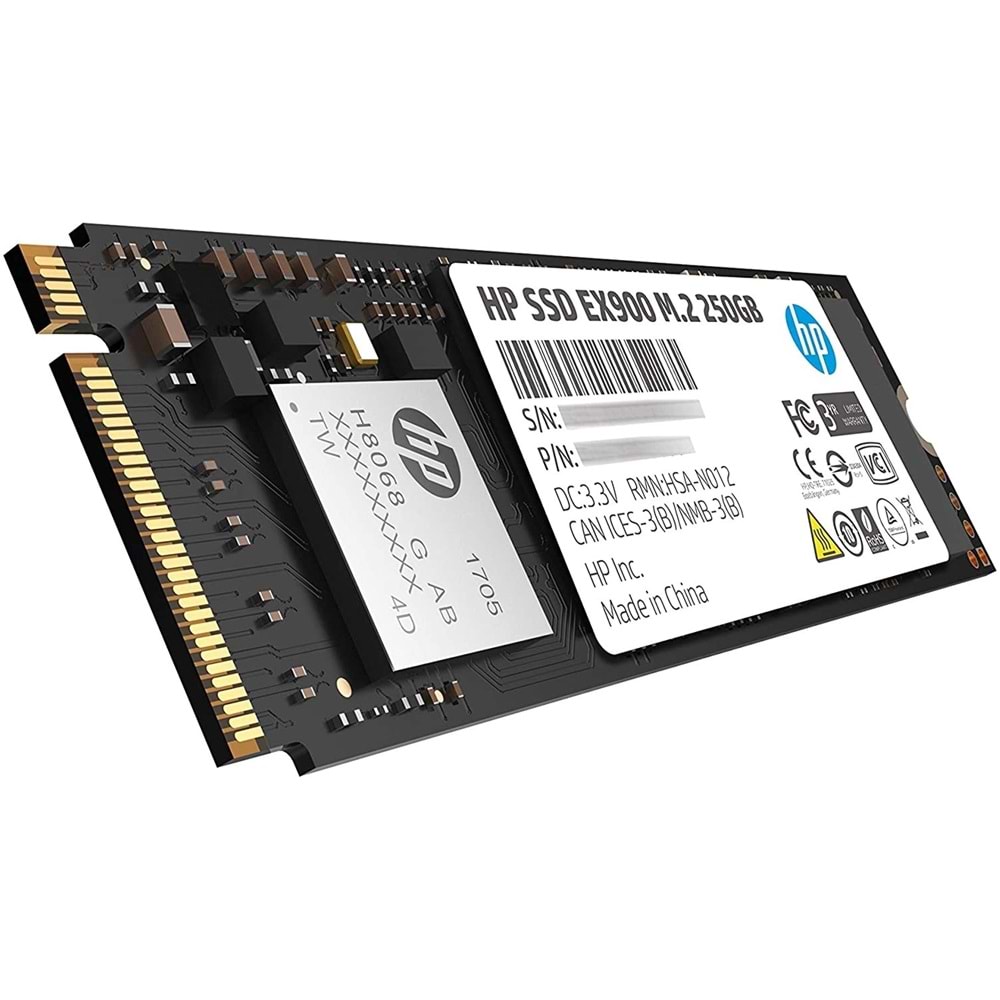 HP 250 GB EX900 M2 PCIe Gen3 NVMe 2100/1300 2YY43AA