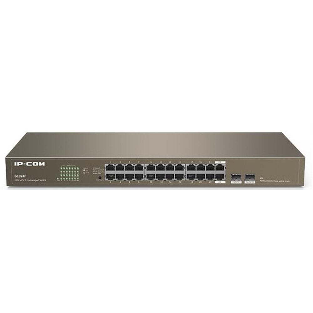 IP-COM IP-G1024F 24 Port Gigabit + 2X1GB SFP Uplink Rackmount Switch