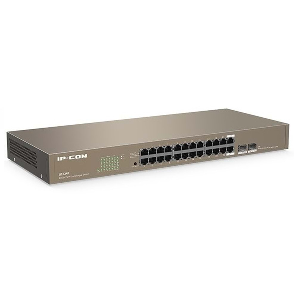 IP-COM IP-G1024F 24 Port Gigabit + 2X1GB SFP Uplink Rackmount Switch