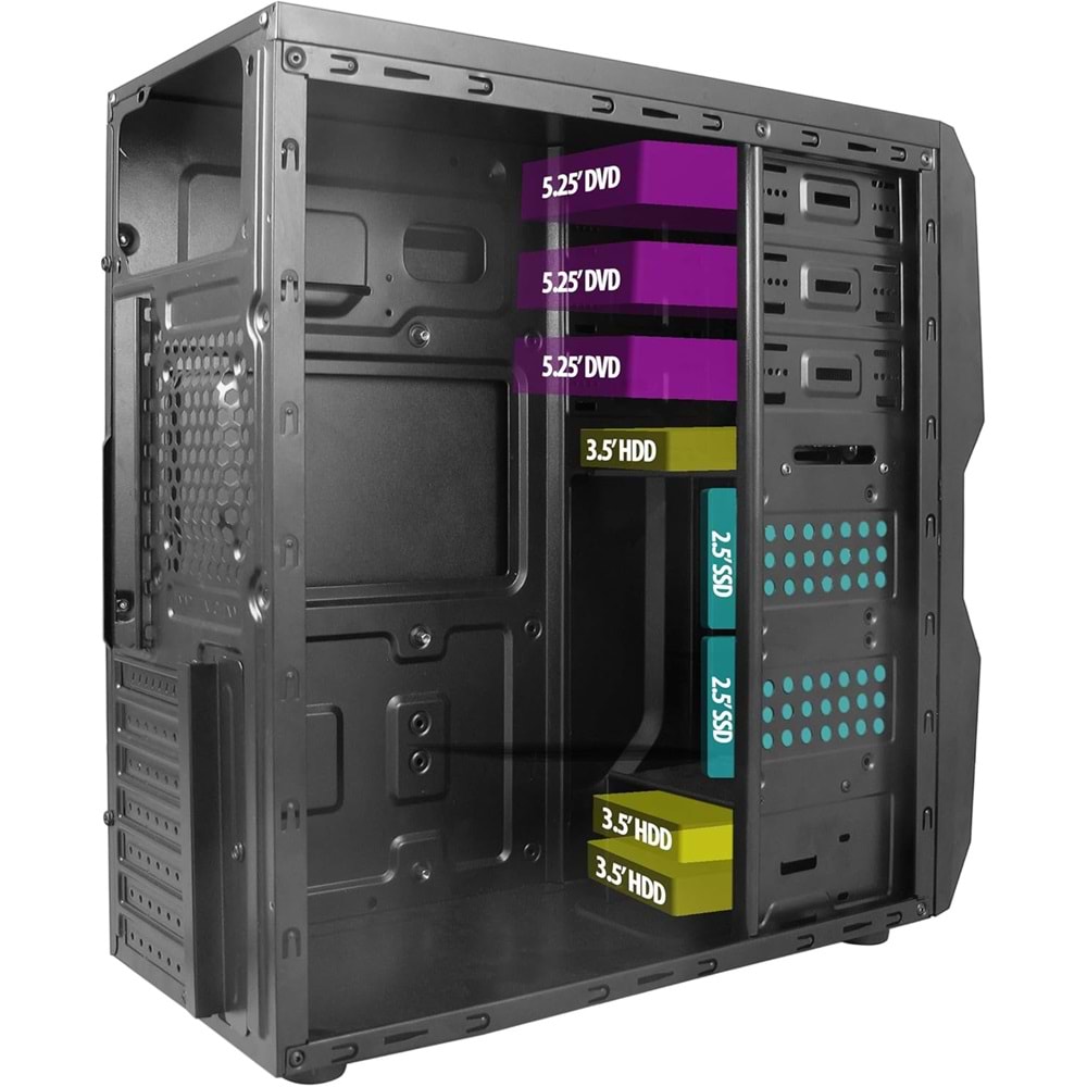 Vento TA-K62 USB 3.0 Midi Tower Kasa 550W Kasa