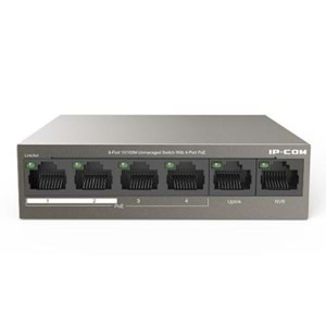 Ip-Com F1106P-4-63W 4 Port 10-100+2X10-100 UPLINK 58W POE Switch