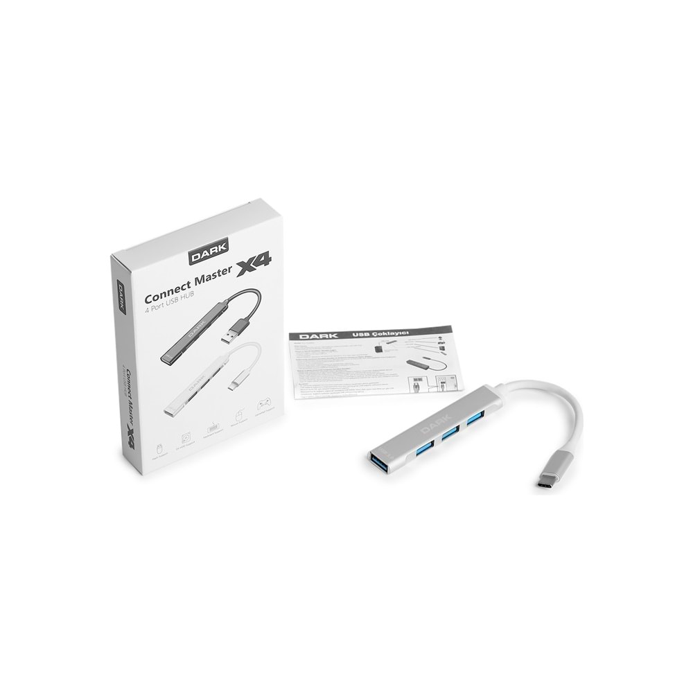 Dark DK-AC-USB310C Connect Master X4 USB-C to 3 Port USB2.0, 1 Port USB3.0 HUB