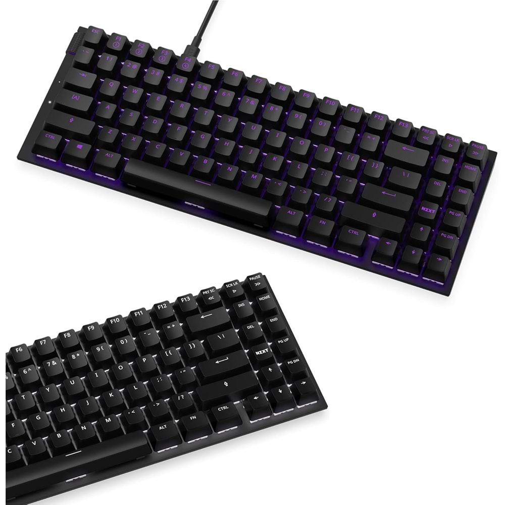 NZXT KB-175UK-BR MINITKL Modular Mechanical Red Linear Black Gateron Keyboard