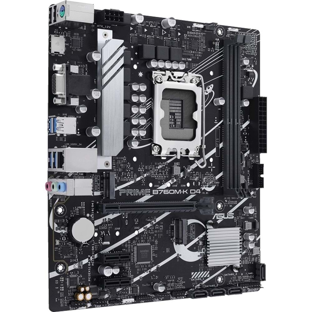 Asus PRIME B760M-K D4 DDR4 5333MHZ 1XVGA 1XHDMI 2XM.2 USB 3.2 1700P MATX Anakart