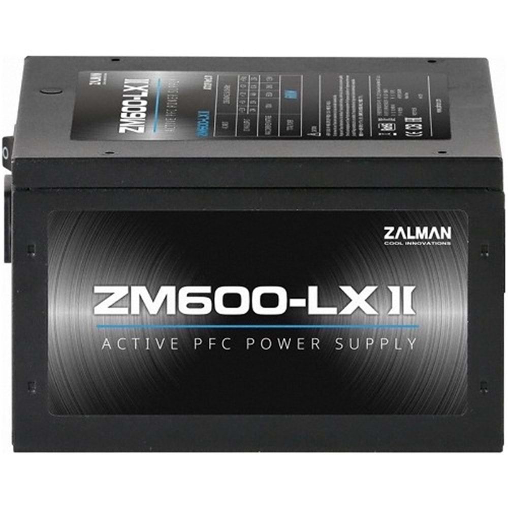 Zalman ZM600-LXII 600W Active Pfc 120MM Fan PSU
